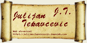 Julijan Tepavčević vizit kartica